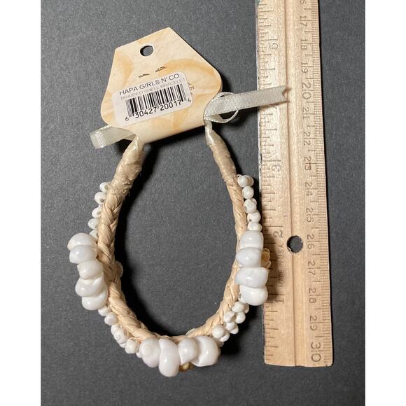 Braided Shell Seashell Beachy Bracelet Ribbon Tie Hapa Girls N’ Co. Jewelry - Picture 5 of 5